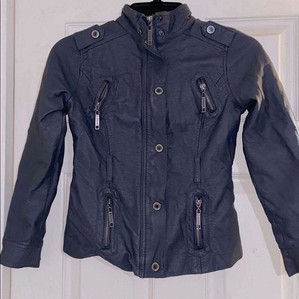 Charcoal Gray Jacket (Leather Look)